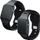 Rrip dore 3mk Silicone Watch Strap për Apple Watch, 42 44 45 49 mm, silikon, i zi