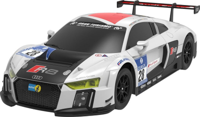 Машина со далечински управувач Rastar Audi R8 LMS, размер 1:24, црно-бела
