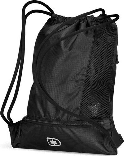 Çantë shpine Ogio String Bag, 13L, me xhep me zinxhir, e zezë
