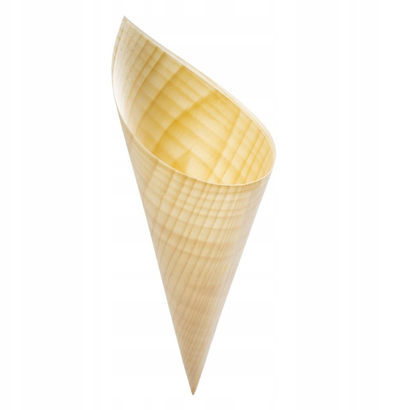 Kone druri për fingerfood Verlo, 14x19.5cm, 50 copë, ngjyrë natyrale