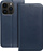 Këllëf telefoni tip libër për iPhone 15 Pro Max, lëkurë sintetike, me magnet, blu e errët