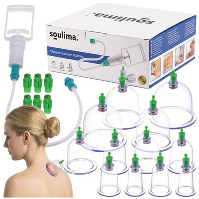 Set kupa kineze me vakum Soulima 27292, 12 copë, me pompë