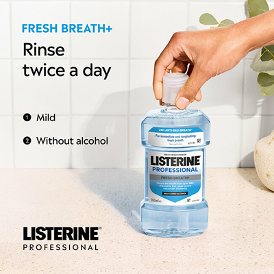 Ujë pastrues Listerine Professional Fresh Breath, 500 ml