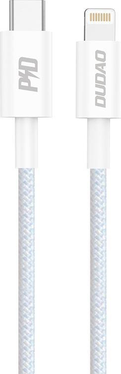 Kabllo karikimi Dudao L6E USB C Lightning, PD 20W, 1m, e bardhë