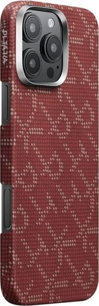 Mbështjellës telefoni PITAKA Tactile Woven Case PTK, për iPhone 16 Pro, kuq me ari