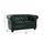 Divan 3 ulëse Chesterfield, PU, 208×90×73 cm (HM3009.08), gjelbër