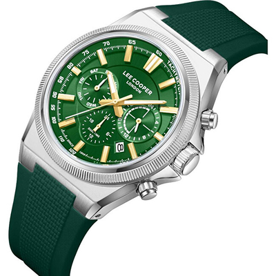 Orë dore meshkuj Lee Cooper LC08304.375, 43mm, mekanizëm me bateri, jeshile