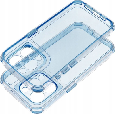 Mbrojtëse telefoni Matrix Clear Case për iPhone 15, transparente, me kornizë blu