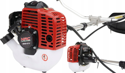 Trimmer me benzinë NAC BP254-07-V, motor 25.4 cm³, bosht i palosshëm, i kuq