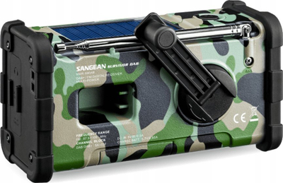 Radio emergjence Sangean MMR-88DAB Survivor, FM DAB+, panel diell, kamufllazh