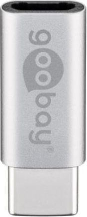Adaptor Goobay 51598, USB C në Micro USB B, 480 Mbit/s, ngjyrë argjendi