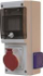 Надворешен разводен панел M-BOX, 5P 16A, 2x230V, сив