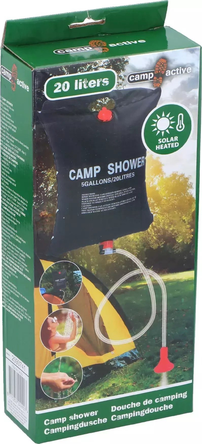 Соларен кампинг туш Camp Active, 20L, црн