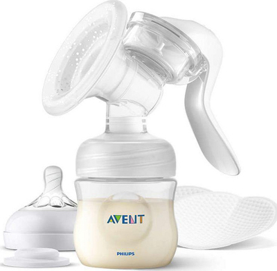 Pompa gjiri me dorë Philips Avent SCF430/10, silikoni, e vogël, transparente