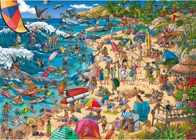 Puzzle Heye Plazhi i çmendur, 1000 pjesë