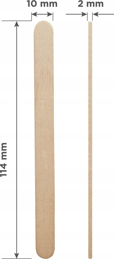 Shkopinj depilimi Staleks Pro Expert 30 Nr.3, dru, 114×10 mm, 100 copë, ngjyrë natyrale
