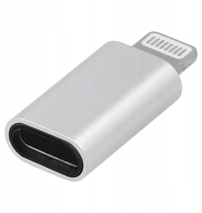 Adapter USB C në Lightning Blue Star, për karikim dhe të dhëna, argjendtë