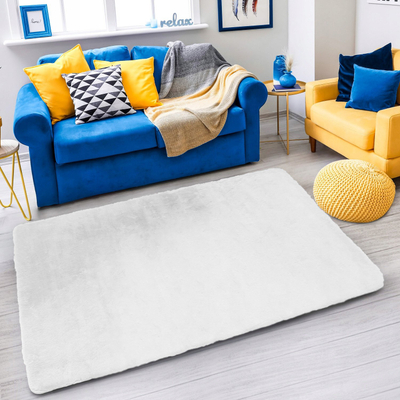 Tapet Strado Rug Rabbit, 140x190 cm, shaggy, i bardhë