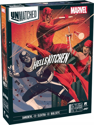Lojë tavoline Unmatched Marvel Hell's Kitchen, zgjerim, 2 deri në 4 lojtarë, shumëngjyrëshe