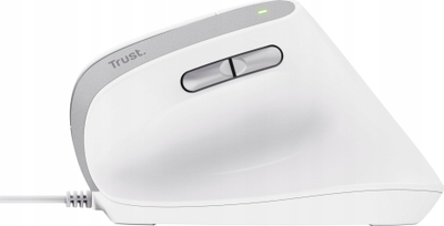 Maus ergonomik Trust Bayo II, me kabllo, 2400 DPI, i bardhë