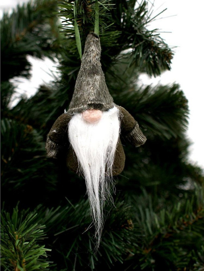 Varëse dekorative Krishtlindjesh Koopman Santa Claus, plastike, me mjekër të bardhë, jeshile