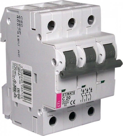 Qelës automatik ETI ETIMAT6, 3C, 20A, 6kA