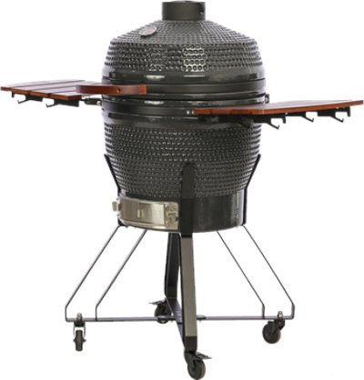 Grill qeramik TunaBone Kamado Pro 22", 56cm, me rrota, gri e errët