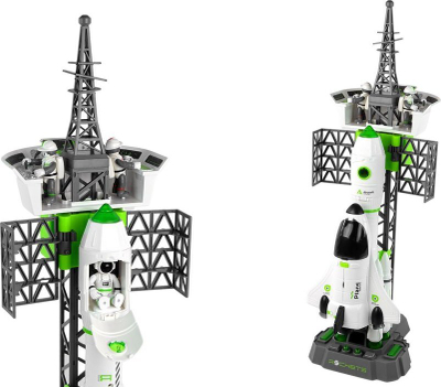 Set lodër hapësinor Space Shuttle With Accessories, me drita dhe zëra, i bardhë me jeshile