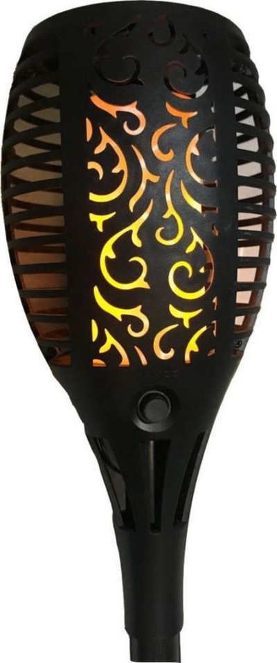 Llambë solare për kopsht Saska Garden Flame Effect, 79 cm, e zezë