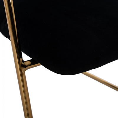 Stol velvet + metal 54×58×95 cm (HM8735.04), zezë/ ari