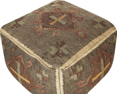 Puf jute KATORA, 50 x 50 cm, formë kubike, shumëngjyrësh