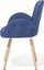 Set karrigesh ngrënieje Beliani Brookville, 2 copë, me mbështetëse për krahë, blu navy