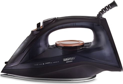 Hekur me avull Zelmer Ceramic, 2400W, pllakë qeramike, i zi