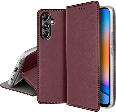 Këllëf magnetik Futera Smart Magneto për Samsung Galaxy A26 5G, portofol, ngjyrë burgundy