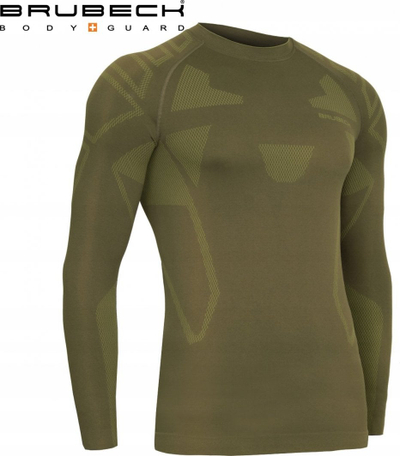 Bluzë termike Brubeck LS14210 Ranger Protect, për burra, madhësia S, ngjyrë kaki