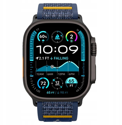 Rrip ore Spigen Athlex Air për Apple Watch 6 7 8 9 10 SE Ultra, tekstil, i zi