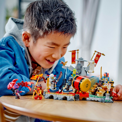 Set lodër LEGO NINJAGO Tournament Battle Arena, 6 minifigura, arenë beteje, shumëngjyrëshe