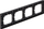 Kornizë mbuluese Elektro-Plast FRAME PLATE SANTRA 4174-47, 4-fishe, IP20, e zezë me ari
