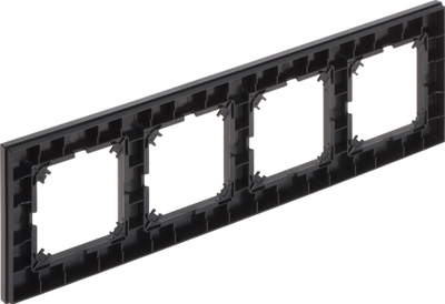 Kornizë mbuluese Elektro-Plast FRAME PLATE SANTRA 4174-47, 4-fishe, IP20, e zezë me ari
