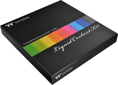 Сет бои за ладилна течност Thermaltake TT Premium Dye Kit, 9x20ml, за ладење со вода, црна