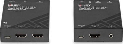 KVM extender Lindy 70m Cat.6, HDMI 4K60, USB edhe audio