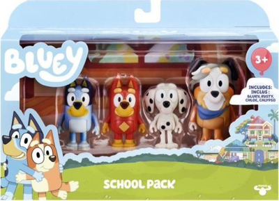 Играчка фигурина Bluey School 4 Pack, сет 4 фигурини, над 3 години, повеќебојно