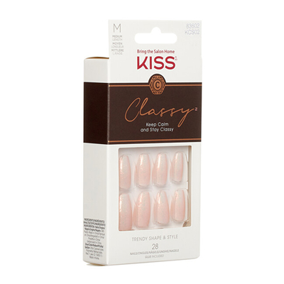 Thonj artificialë KISS Classy Nails Cozy Meets Cute, 28 copë