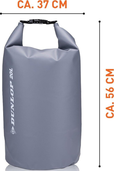 Çantë uji DUNLOP Dry Bag, 20L, PVC që s’e kap uji, e zezë