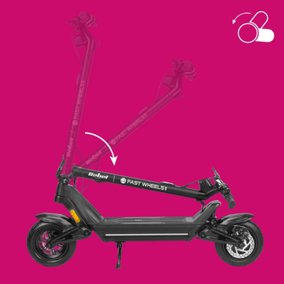Patinoja elektrike REBEL FAST WHEELS PRO MAX, motor 350W, autonomi 40 km, e zezë