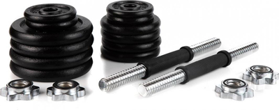 Сет рачни тегови Zipro Dumbbell, 12 делови, црни