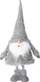 Stoli Krishtlindjesh Christmas Decoration Santa on telescopic legs, 30x18x100cm, argjendtë