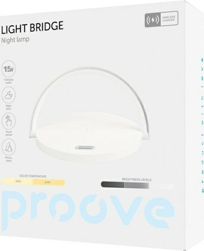 Llambë nate Proove Light Bridge, LED 3W, karikim me valë 15W, e bardhë