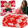 Batanije sherpa Ruhhy Reversible Christmas 130x170 cm, poliestër, e kuqe e bardhë