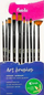 Set furçash H+B Nylon Synthetic, 10 copë, qime sintetike, dorezë e zezë